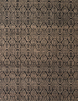 Abstract Dark Almond Brown Modern Rug, abs5010