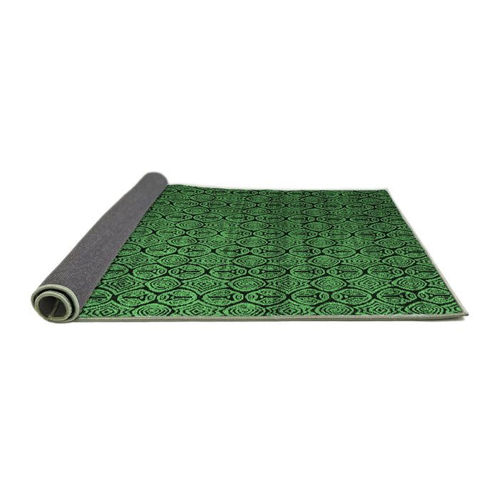 Sideview of Abstract Emerald Green Modern Rug, abs5010emgrn