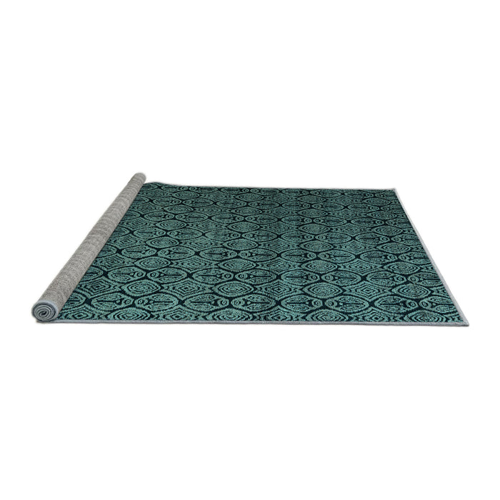 Sideview of Machine Washable Abstract Light Blue Modern Rug, wshabs5010lblu