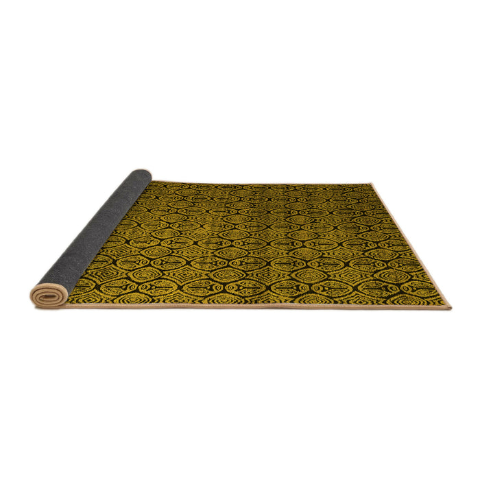 Sideview of Abstract Yellow Modern Rug, abs5010yw