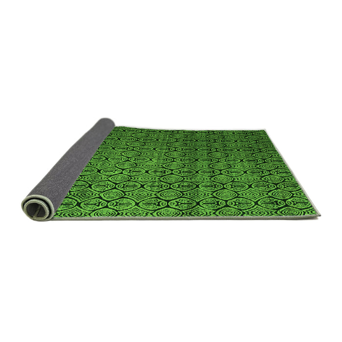 Sideview of Abstract Green Modern Rug, abs5010grn