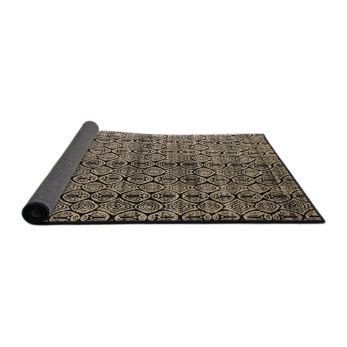 Sideview of Abstract Brown Modern Rug, abs5011