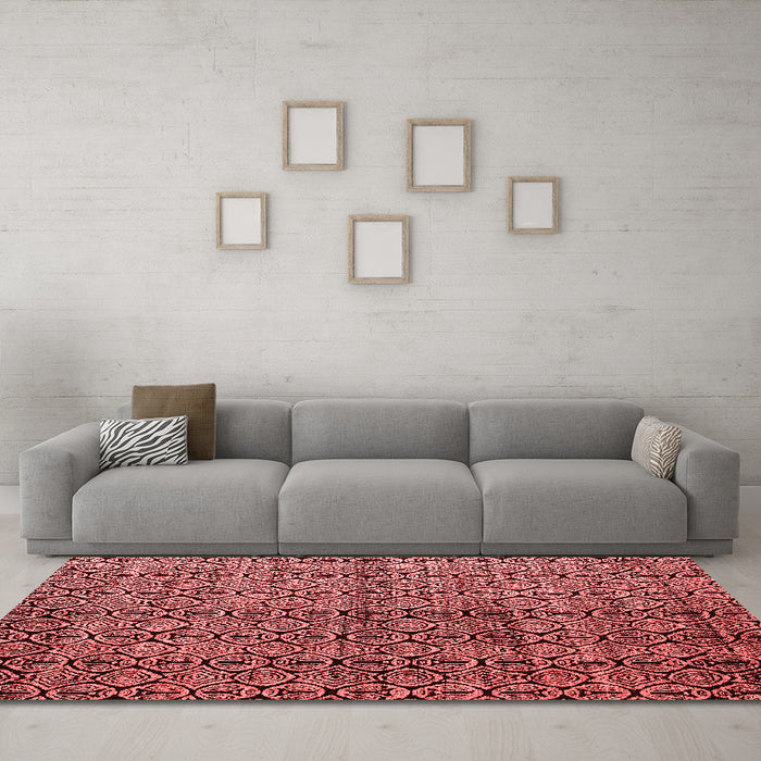 Modern Red Washable Rugs