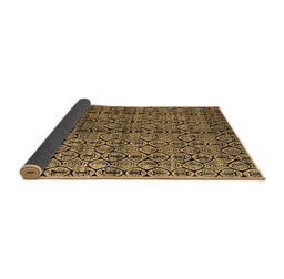 Sideview of Abstract Brown Modern Rug, abs5011brn
