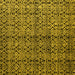 Square Abstract Yellow Modern Rug, abs5011yw