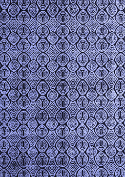 Abstract Blue Modern Rug, abs5011blu