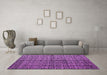 Machine Washable Abstract Purple Modern Area Rugs in a Living Room, wshabs5011pur