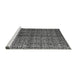 Sideview of Machine Washable Abstract Gray Modern Rug, wshabs5011gry