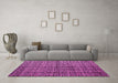 Machine Washable Abstract Pink Modern Rug in a Living Room, wshabs5011pnk