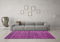 Machine Washable Abstract Pink Modern Rug, wshabs5011pnk