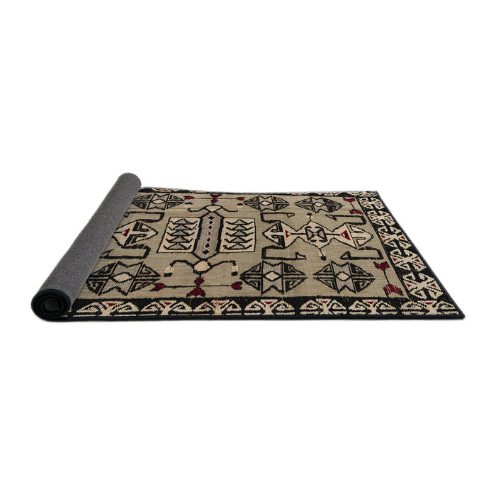 Sideview of Abstract Brown Modern Rug, abs5012