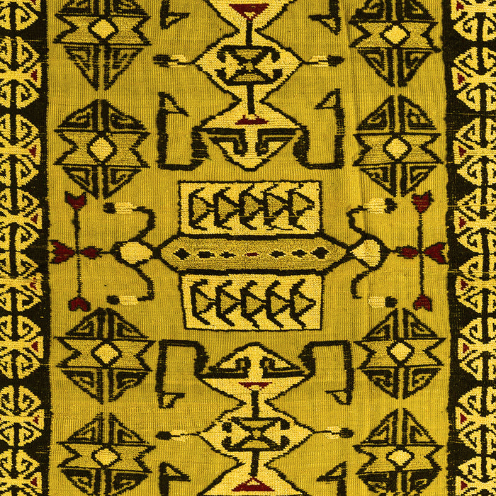 Machine Washable Abstract Yellow Modern Rug, wshabs5012yw