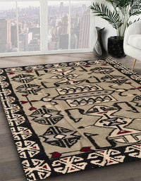 Abstract Brown Modern Rug, abs5012