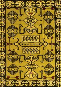 Abstract Yellow Modern Rug, abs5012yw