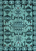 Machine Washable Abstract Light Blue Modern Rug, wshabs5012lblu