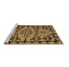 Sideview of Machine Washable Abstract Brown Modern Rug, wshabs5012brn