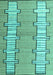 Abstract Turquoise Modern Rug, abs5013turq