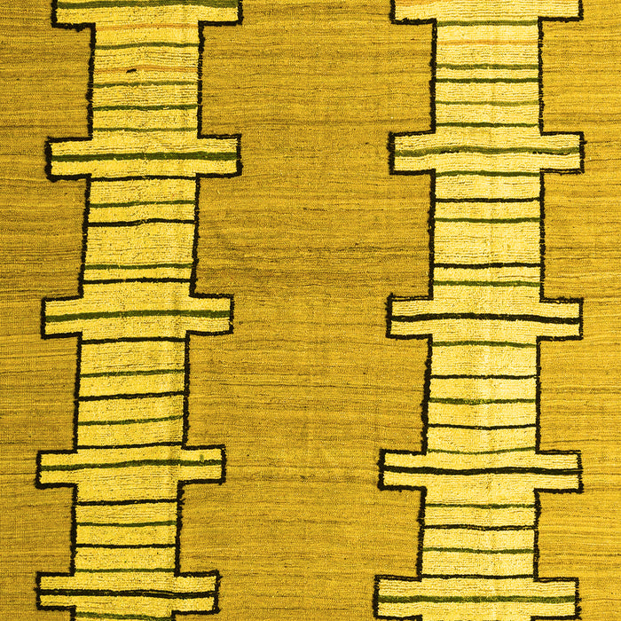 Machine Washable Abstract Yellow Modern Rug, wshabs5013yw