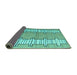 Sideview of Abstract Turquoise Modern Rug, abs5013turq