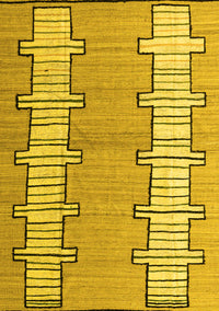 Abstract Yellow Modern Rug, abs5013yw