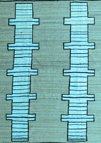 Abstract Light Blue Modern Rug, abs5013lblu