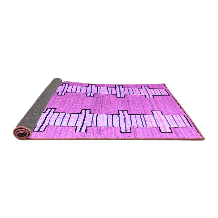 Sideview of Abstract Purple Modern Rug, abs5013pur