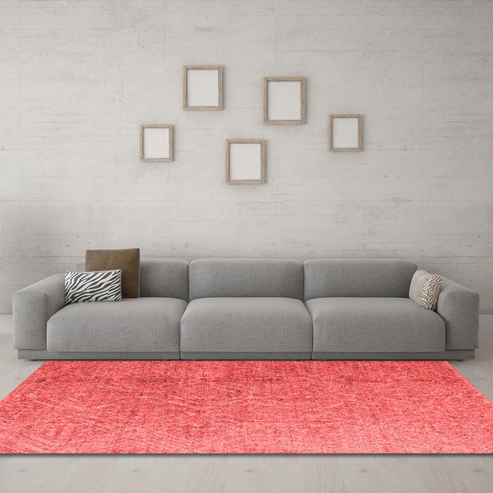 Modern Red Washable Rugs