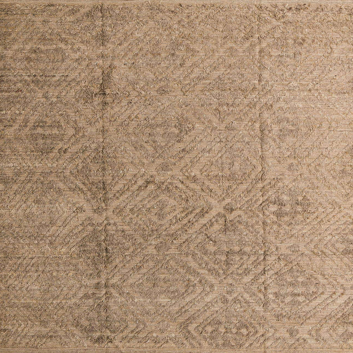 Square Machine Washable Abstract Gold Brown Rug, wshabs5014