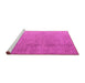 Sideview of Machine Washable Oriental Pink Modern Rug, wshabs5014pnk