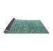 Sideview of Oriental Light Blue Modern Rug, abs5014lblu