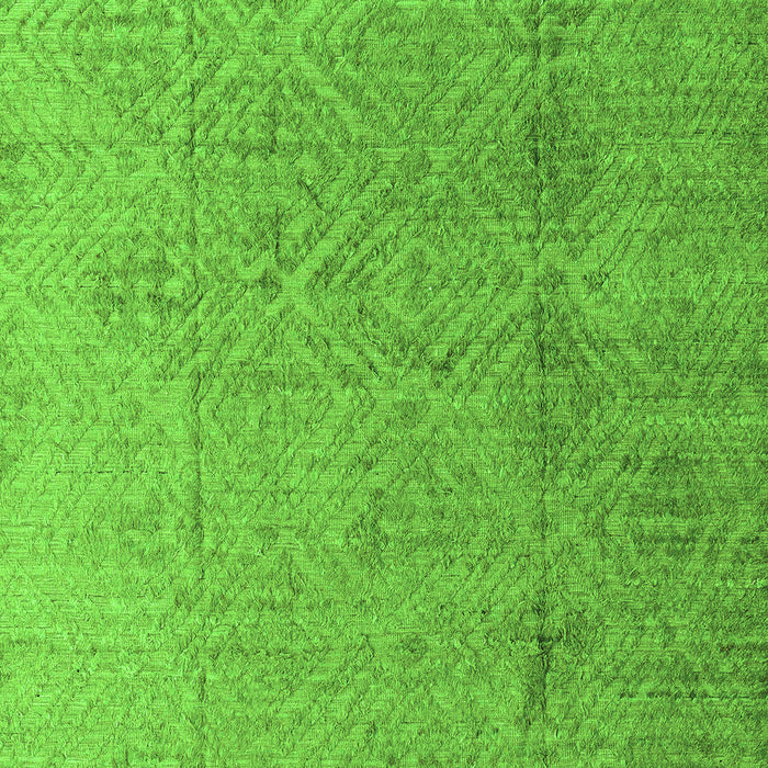 Machine Washable Oriental Green Modern Area Rugs, wshabs5014grn