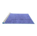 Sideview of Machine Washable Oriental Blue Modern Rug, wshabs5014blu