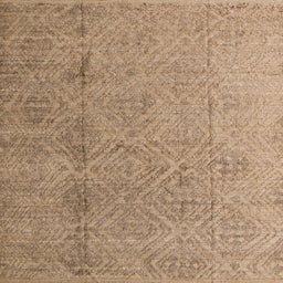 Square Abstract Gold Brown Oriental Rug, abs5014