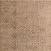 Square Abstract Gold Brown Oriental Rug, abs5014