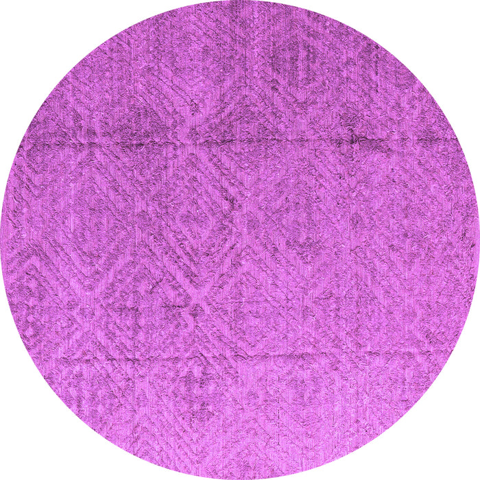 Round Machine Washable Oriental Purple Modern Area Rugs, wshabs5014pur