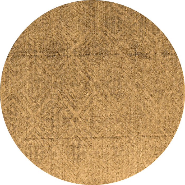 Round Machine Washable Oriental Brown Modern Rug, wshabs5014brn