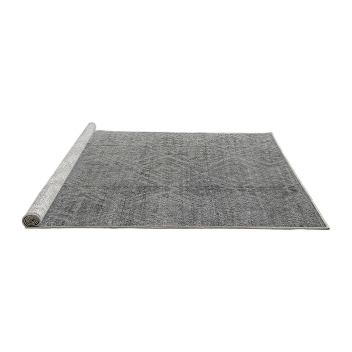 Sideview of Machine Washable Oriental Gray Modern Rug, wshabs5014gry