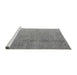 Sideview of Machine Washable Oriental Gray Modern Rug, wshabs5014gry