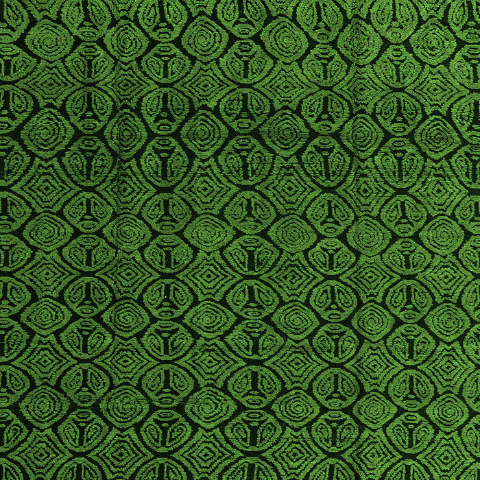 Square Machine Washable Oriental Green Modern Area Rugs, wshabs5015grn
