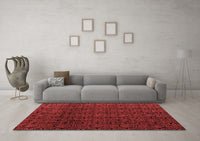 Machine Washable Oriental Red Modern Rug, wshabs5015red