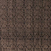 Square Abstract Dark Gold Brown Oriental Rug, abs5015