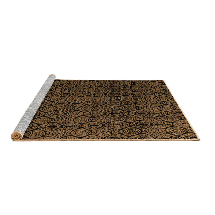 Sideview of Machine Washable Oriental Brown Modern Rug, wshabs5015brn