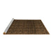 Sideview of Machine Washable Oriental Brown Modern Rug, wshabs5015brn