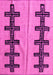 Machine Washable Oriental Pink Modern Rug, wshabs5016pnk