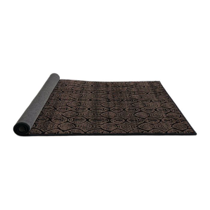 Sideview of Abstract Brown Oriental Rug, abs5017