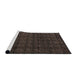 Sideview of Machine Washable Abstract Brown Rug, wshabs5017