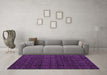 Machine Washable Oriental Purple Modern Area Rugs in a Living Room, wshabs5017pur