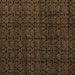 Square Oriental Brown Modern Rug, abs5017brn