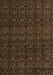 Machine Washable Oriental Brown Modern Rug, wshabs5017brn