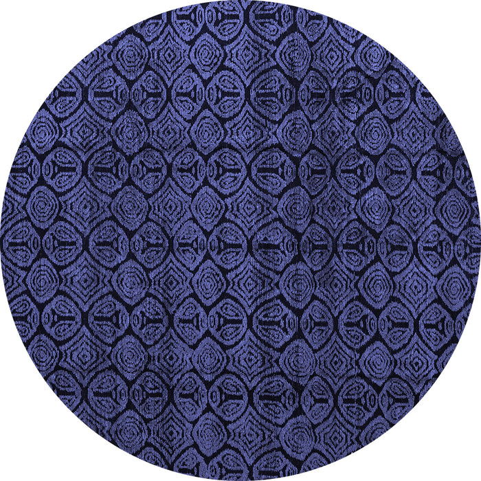 Round Oriental Blue Modern Rug, abs5017blu